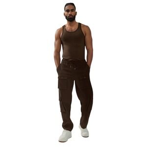 Alo Yoga Espresso Northstar Cargo Pant Elastic Waist Drawstring Mens Size Small